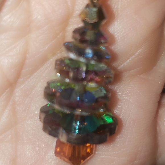 CRYSTAL LIKE Christmas TREE NECKLACE EUC - Picture 6 of 6